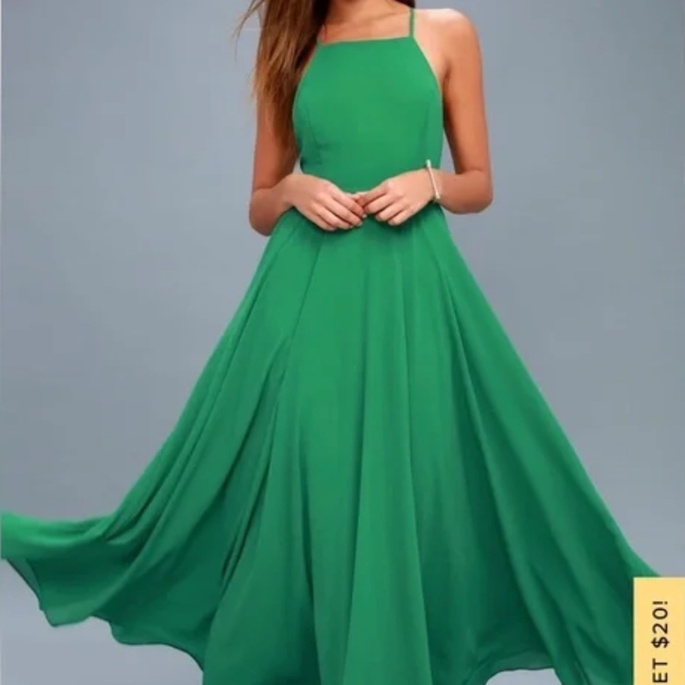 Lulus Green Maxi Dress